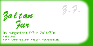 zoltan fur business card